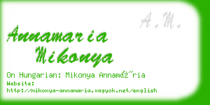 annamaria mikonya business card